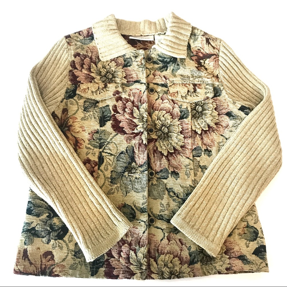 Susan Bristol cardigan size M neutral color retro style Vintage great condition